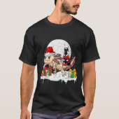 Santa Dobermann Riding Axolotl Christmas Owner Kin T-shirt (Voorkant)
