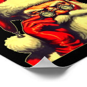 Santa Doesn't Believe In You Either Funny Christma Poster (Hoek)