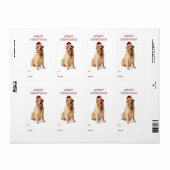 Santa Dog-cadeaulabel Etiket (Full Sheet)