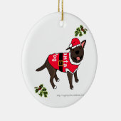 Santa Dog cartoon Ornament (Rechts)