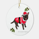 Santa Dog cartoon Ornament (Links)