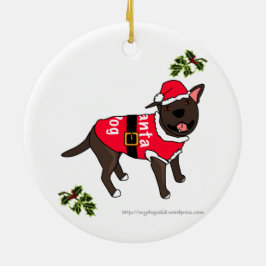 Santa Dog cartoon Ornament