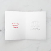 Santa Dog Dachshund Custom Christmas Kaart (Binnen)