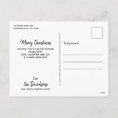 Santa Dog Franse Bulldog Kerst Schattigee Puppy Do Feestdagenkaart (Achterkant)