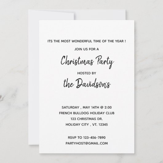 Santa Dog Franse Bulldog Kerst Schattigee Puppy Do Kaart (Achterkant)