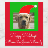 Santa Dog Holiday 4Artie Wijn Etiket (Enkel label)