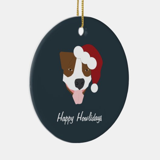 Santa Dog -  Keramisch Ornament (Rechts)