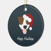 Santa Dog -  Keramisch Ornament (Links)