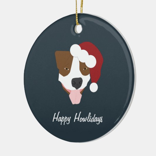 Santa Dog - Keramisch Ornament (Links)