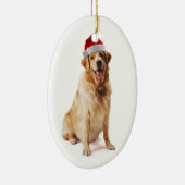 Santa Dog Keramisch Ornament (Rechts)