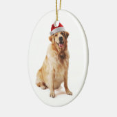 Santa Dog Keramisch Ornament (Links)