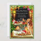 Santa Dog-kerstfeest Kaart (Voorkant)