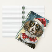 "Santa Dog" Kerstjournaal Notitieboek (Binnen)