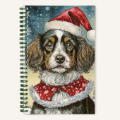 "Santa Dog" Kerstjournaal Notitieboek (Voorkant)