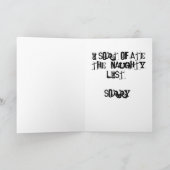 Santa Dog-kerstwenskaart Feestdagen Kaart (Binnen)