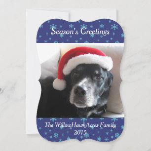 Santa Dog-Labrador/Rottweiler Mix Holiday Card Feestdagenkaart