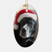 Santa Dog-Labrador Rottweiler Mix Keramisch Ornament (Rechts)