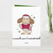 Santa Dog Merry Christmas Holiday Kaart Gift (Achterkant)