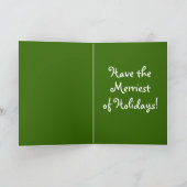 Santa Dog Merry Christmas Holiday Kaart Gift (Binnen)