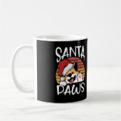Santa Dog Paws Funny Kerstmis Koffiemok (Links)