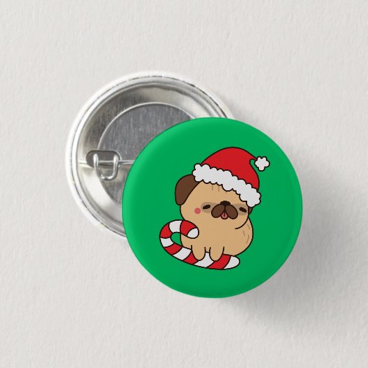 Santa Dog Ronde Button 3,2 Cm (Voorkant /achterkant)