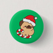 Santa Dog Ronde Button 3,2 Cm (Voorkant)