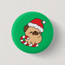 Santa Dog Ronde Button 3,2 Cm