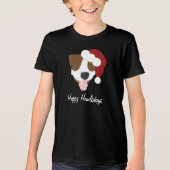 Santa Dog -  Tri-Blend Shirt (Voorkant)