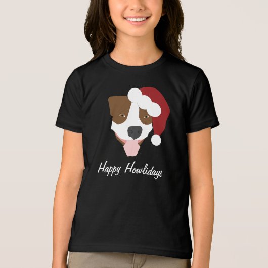 Santa Dog -  Tri-Blend Shirt (Voorkant)