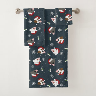 Santa Dogs Bad Handdoek