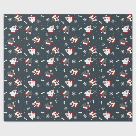 Santa Dogs Cadeaupapier (Vlak)
