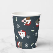 Santa Dogs Papieren Bekers (Voorkant)