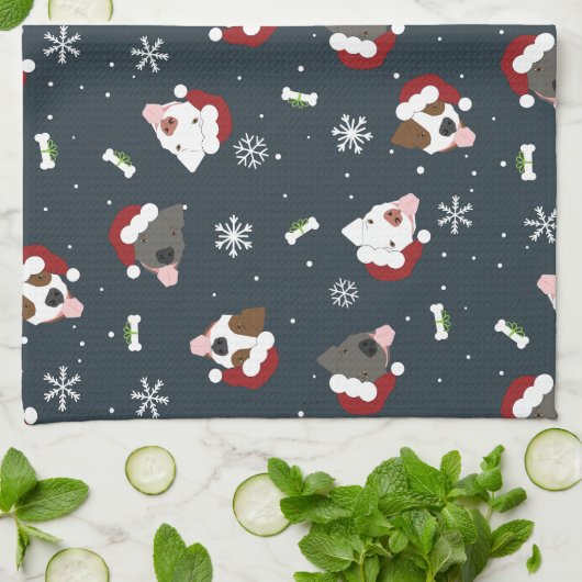 Santa Dogs Theedoek (Gevouwen)