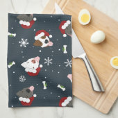 Santa Dogs Theedoek (Quarter Fold)