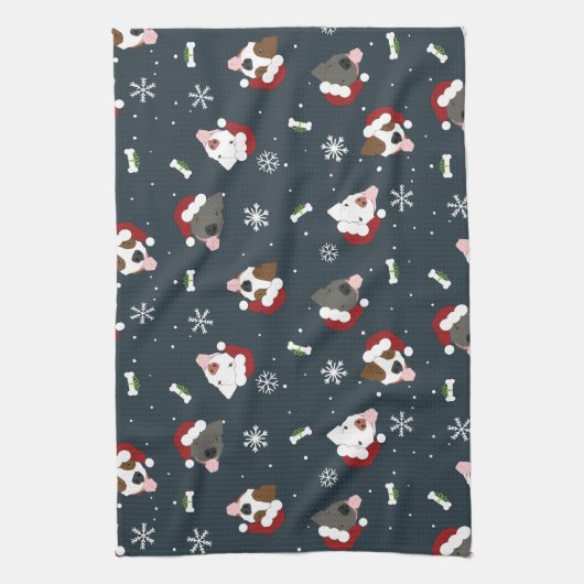 Santa Dogs Theedoek (Verticaal)