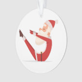 Santa Doing Yoga Ornament (voorkant)