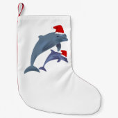 Santa dolfijnen kous kleine kerstsok (Voorkant)
