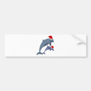 Santa dolphins bumpersticker