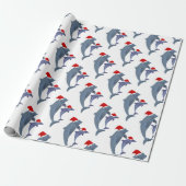 Santa dolphins cadeaupapier (Uitgerold)