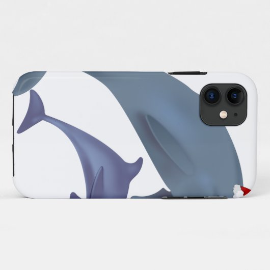 Santa dolphins Case-Mate iPhone case (Achterkant (horizontaal))