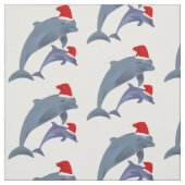 santa dolphins fabric stof (Swatch)