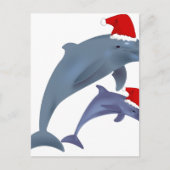 Santa dolphins feestdagenkaart (Voorkant)