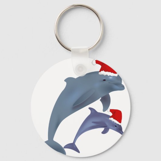 Santa dolphins sleutelhanger (Voorkant)