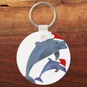 Santa dolphins sleutelhanger (Voorkant)