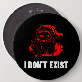 Santa Don bestaat niet Ronde Button 6,0 Cm (Voorkant /achterkant)