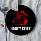 Santa Don bestaat niet Ronde Button 6,0 Cm (In situ)