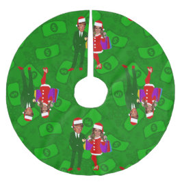 Santa Donald Melania Trump voor kerstgeld Kerstboom Rok