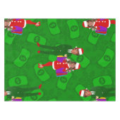 Santa Donald Melania Trump voor kerstgeld Tafelkleed (Voorkant (Horizontaal))