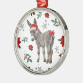 Santa Donkey Christmas Ornament Keepsake (Links)