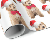 Santa Doodle Dog Cadeaupapier (Rol Hoek)